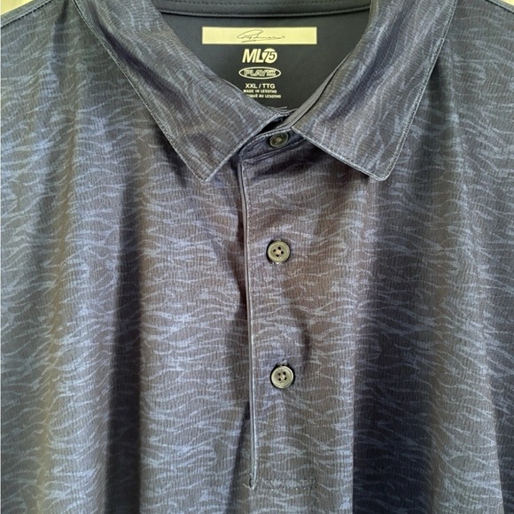 Lot Of 2 -GREG NORMAN - MEN'S BLUE PRINT GOLF POLO SHIRTS- SIZE 2XL - Picture 6 of 7